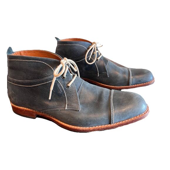Adelante Mens 14 ‘The Valparaiso’ ‘Valpo’ Denim Blue Chukka Boots Ankle - Picture 1 of 16